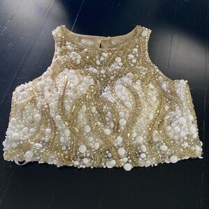 Tony Bowls Beaded Top sz 2